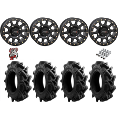 EFX Motohavok 28-8.5-14 Tires on SB-3 Matte Black Beadlock Wheels
