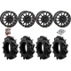 EFX Motohavok 28-8.5-14 Tires on SB-5 Matte Black Beadlock Wheels