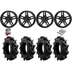 EFX Motohavok 37-9.5-22 Tires on Frontline 505 Black Wheels