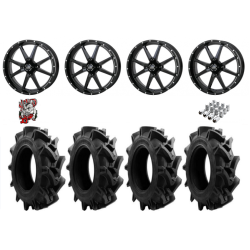 EFX Motohavok 33-8.5-20 Tires on Frontline 556 Gloss Black Wheels