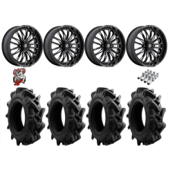 EFX Motohavok 37-8.5-24 Tires on Fuel Arc Gloss Black Milled Wheels