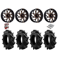 EFX Motohavok 40-9.5-24 Tires on Fuel Runner Candy Orange Wheels