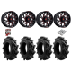 EFX Motohavok 45-10-24 Tires on Fuel Runner Candy Red Wheels