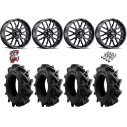 EFX Motohavok 32-8.5-18 Tires on ITP Hurricane Gloss Black Wheels