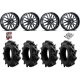 EFX Motohavok 32-8.5-18 Tires on ITP Hurricane Gloss Black Wheels