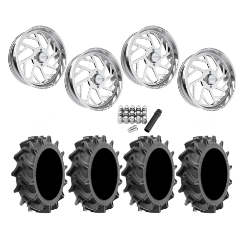 EFX Motohavok 35x8.5-22 Tires on JTX Forged Wicked Polished Wheels