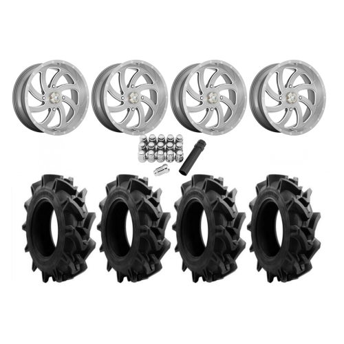 EFX Motohavok 37x8.5-24 Tires on MSA M36 Switch Brushed Titanium Wheels