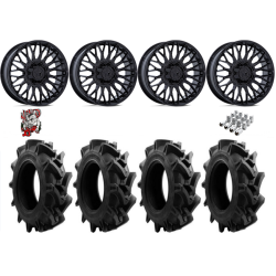 EFX Motohavok 37-9.5-22 Tires on MSA M50 Clubber Gloss Black Wheels