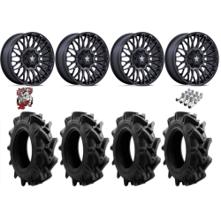 EFX Motohavok 37-9.5-22 Tires on MSA M50 Clubber Matte Black DDT Wheels