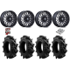 EFX Motohavok 35-8.5-22 Tires on MSA M50 Clubber Matte Black DDT Wheels