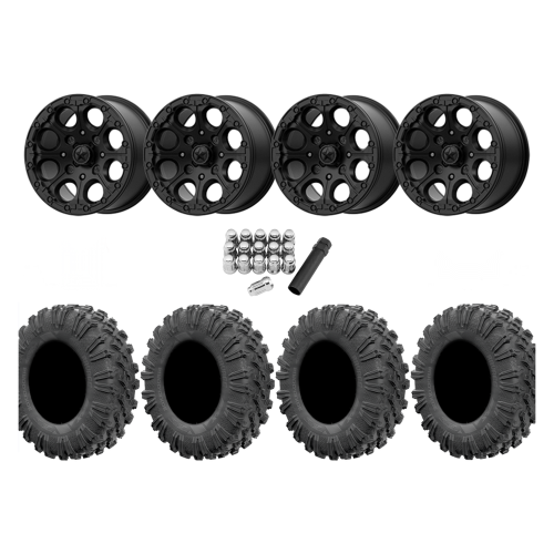 EFX Motoravage 30x10-14 Tires on MSA M44 Cannon Beadlock Wheels
