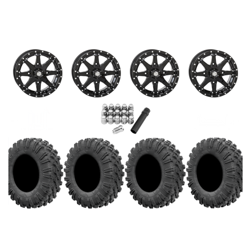 EFX Motoravage 30x10-14 Tires on STI HD10 Gloss Black Wheels
