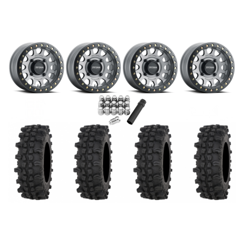 Frontline ACP 28x10-14 Tires on Method 401 Matte Titanium Beadlock Wheels