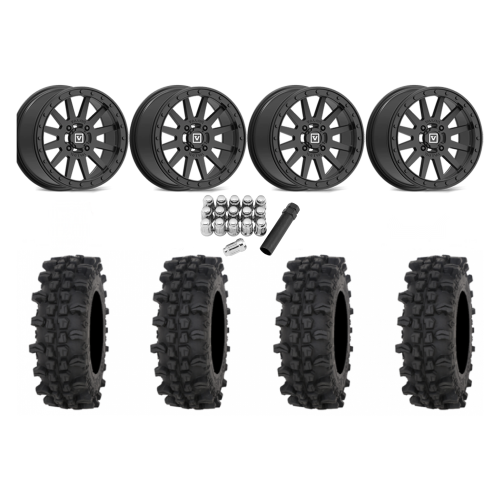 Frontline ACP 32x10-15 Tires on V05 Satin Black Beadlock Wheels
