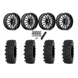 Frontline ACP 33-9.5-20 Tires on Fuel Arc Gloss Black Milled Wheels