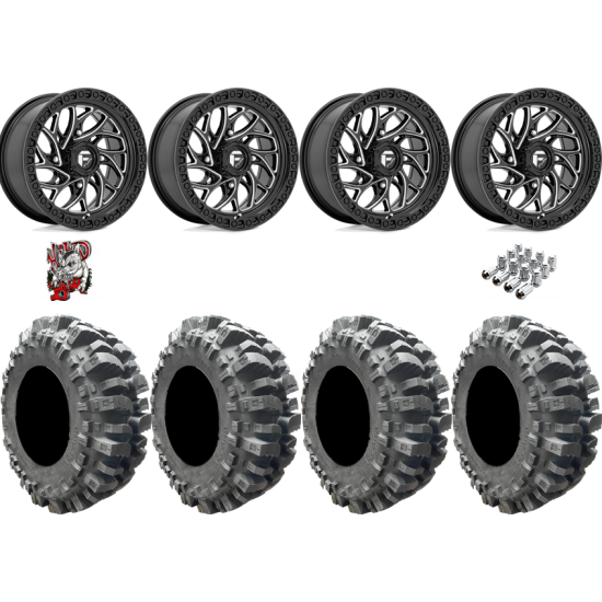Interco Bogger 30-10-15 Tires on Fuel Runner Gloss Black Milled Wheels