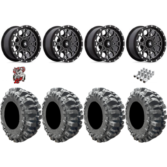 Interco Bogger 30-10-15 Tires on MSA M45 Portal Gloss Black Milled Wheels