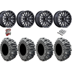 Interco Bogger 30-10-15 Tires on MSA M49 Creed Matte Black & Machined Wheels