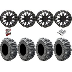 Interco Bogger 30-10-14 Tires on ST-3 Matte Black Wheels