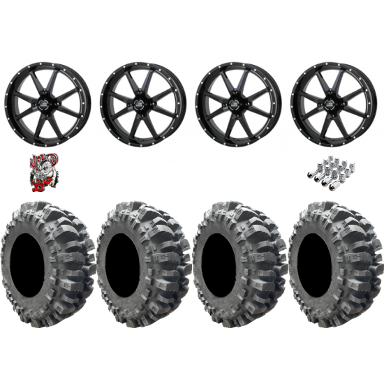 Interco Bogger 35-9.5-20 Tires on Frontline 556 Gloss Black Wheels