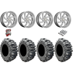 Interco Bogger 35-9.5-20 Tires on MSA M36 Switch Brushed Titanium Wheels