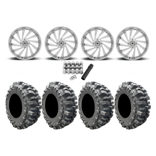 Interco Bogger 33x9.5-20 Tires on MSA M46 Blade Chrome Wheels