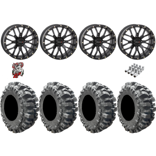 Interco Bogger 35-9.5-20 Tires on ST-3 Matte Black Wheels