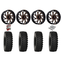 System 3 ATX470 35-10-18 Tires on Fuel Runner Candy Orange Wheels