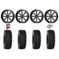 System 3 ATX470 35-10-18 Tires on MSA M34 Flash Gloss Black Milled Wheels