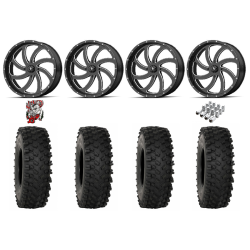 System 3 ATX470 35-10-18 Tires on MSA M36 Switch Gloss Black Milled Wheels