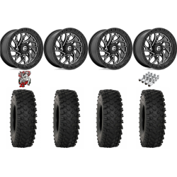 System 3 ATX470 33-10-15 Tires on Fuel Runner Gloss Black Milled Wheels