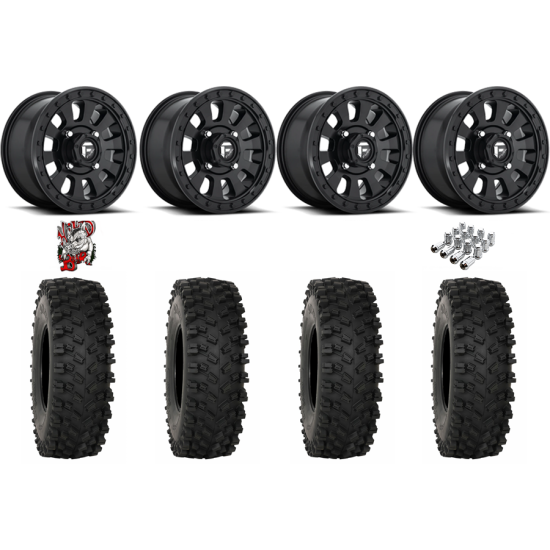 System 3 ATX470 32-10-14 Tires on Fuel Tactic Matte Black Wheels