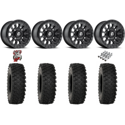 System 3 ATX470 30-10-14 Tires on Fuel Vector Matte Black Wheels