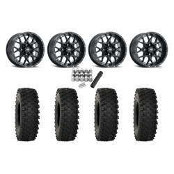 System 3 ATX470 30x10-14 Tires on ITP Hurricane Satin Black Wheels
