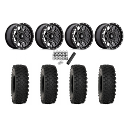System 3 ATX470 30x10-14 Tires on MSA M45 Portal Gloss Black Milled Wheels
