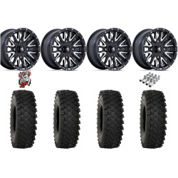 System 3 ATX470 28-10-14 Tires on MSA M49 Creed Matte Black & Machined Wheels