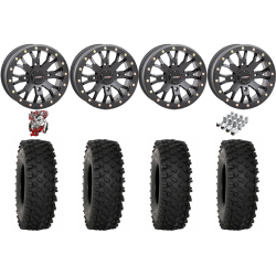 System 3 ATX470 28-10-14 Tires on SB-4 Matte Black Beadlock Wheels