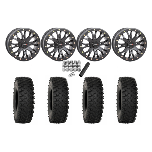 System 3 ATX470 30x10-14 Tires on SB-4 Matte Black Beadlock Wheels