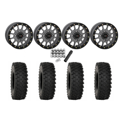 System 3 ATX470 30x10-14 Tires on SB-5 Gunmetal Grey Beadlock Wheels