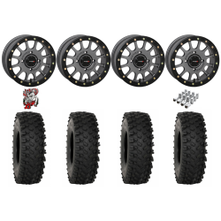 System 3 ATX470 28-10-14 Tires on SB-5 Gunmetal Grey Beadlock Wheels