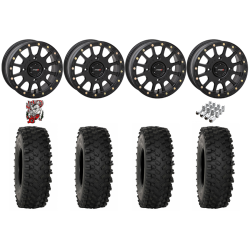 System 3 ATX470 28-10-14 Tires on SB-5 Matte Black Beadlock Wheels