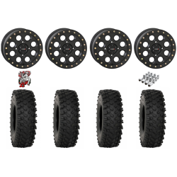 System 3 ATX470 28-10-14 Tires on SB-7 Matte Black Beadlock Wheels