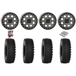 System 3 ATX470 28-10-14 Tires on SB-7 Matte Titanium Beadlock Wheels