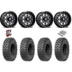 Valor Off-Road Alpha 32-10-15 Tires on Fuel Maverick Satin Black Milled Wheels