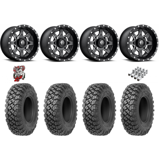 Valor Off-Road Alpha 32-10-15 Tires on Fuel Maverick Satin Black Milled Wheels