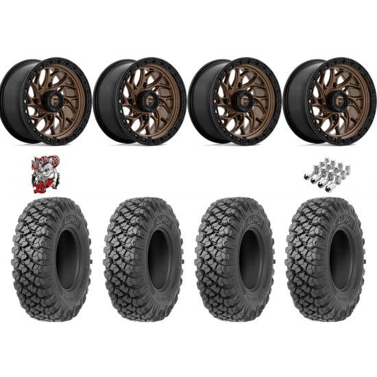 Valor Off-Road Alpha 32-10-15 Tires on Fuel Runner Matte Bronze Wheels