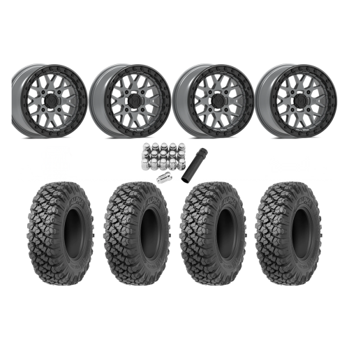 Valor Off-Road Alpha 32x10-15 Tires on V07 Satin Graphite Beadlock Wheels