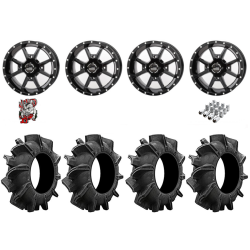 Assassinator Mud Tires 29.5-8-14 on Frontline 556 Black Wheels