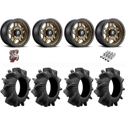 Assassinator Mud Tires 34-8-14 on Fuel Anza D583 Bronze Wheels