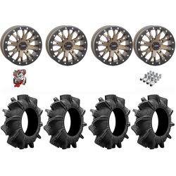 Assassinator Mud Tires 29.5-8-14 on SB-4 Bronze Beadlock Wheels
